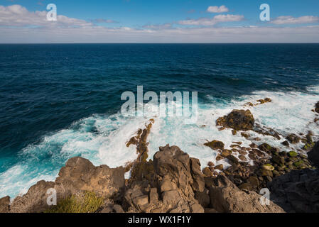 Paysage littoral à Buenavista, au nord de l'île de Tenerife, Canaries, Espagne. Banque D'Images