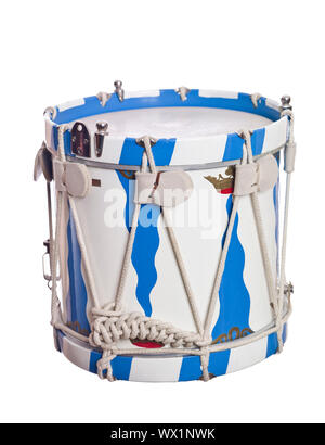 Vintage drum isolé sur fond blanc Banque D'Images