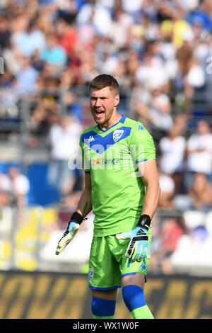 Pekka Joronen Jesse (Brescia) au cours de l'Italien 'Serie' une correspondance entre Brescia 3-4 à Bologne Mario Rigamonti Stadium le 15 septembre 2019 à Brescia, en Italie. (Photo de Maurizio Borsari/AFLO) Banque D'Images