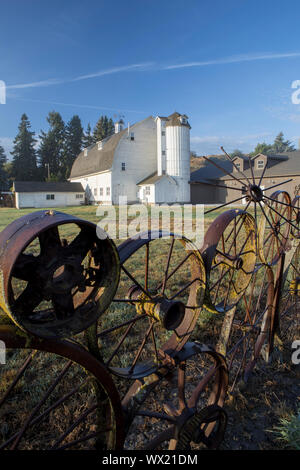 Un matin tôt photo de l'Artisan Grange dans la région de palouse eastern Washington. Banque D'Images