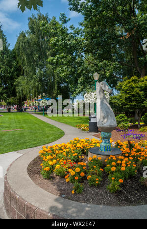 Scène de Pioneer Park à Puyallup, Washington. Banque D'Images