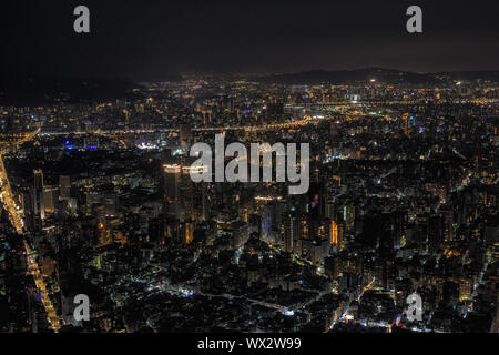 Vue de nuit de Taipei 101 Banque D'Images