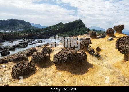 Yehliu geopark à Taiwan Banque D'Images
