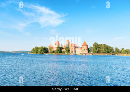 Le château de Trakai Island lake Banque D'Images