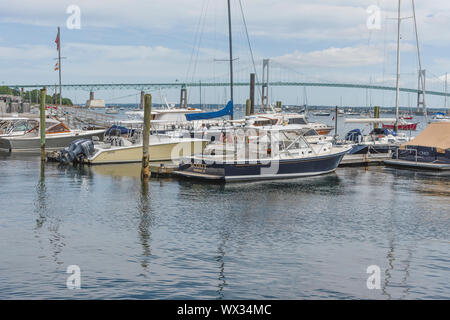 Jamestown, Rhode Island USA Marina Banque D'Images