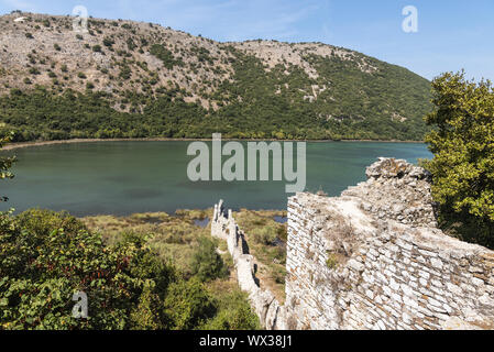 Lac de Butrint, Butrint, Albanie, Saranda, Europe Banque D'Images