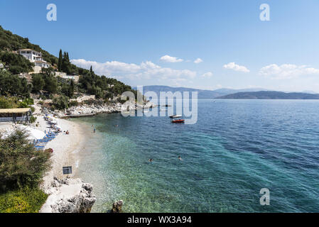 Kaminaki, plage Nissaki, Corfu, Grèce, Europe Banque D'Images