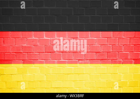 Peint sur un drapeau peut être utilisé comme brickwall background Banque D'Images