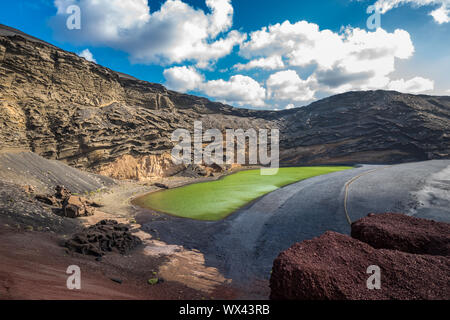 Charco de los Clicos, Lanzarote, îles Canaries, Espagne Banque D'Images