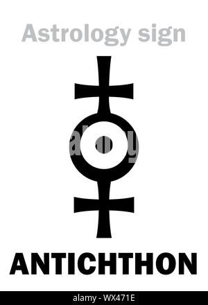 L'ASTROLOGIE : Signe de Antichthon (Counter-Earth) Banque D'Images