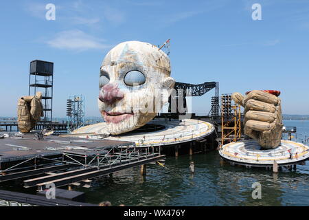 Im Innenraum des théâtres en plein air-der Bregenzer Seefestspiele am Bodensee Banque D'Images