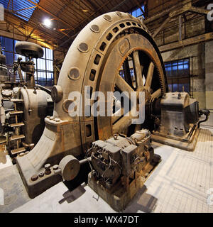 La machine soufflante à gaz dans le Hall de la soufflante, Industrial Museum Heinrichshuette, Hattingen, Allemagne, Europe Banque D'Images