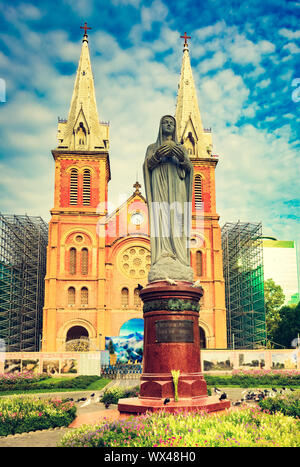 Basilique-cathédrale Notre-Dame de Saigon. Vetnam Banque D'Images