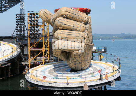 Im Innenraum des théâtres en plein air-der Bregenzer Seefestspiele am Bodensee Banque D'Images