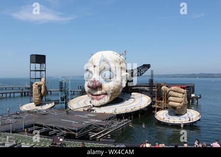 Im Innenraum des théâtres en plein air-der Bregenzer Seefestspiele am Bodensee Banque D'Images