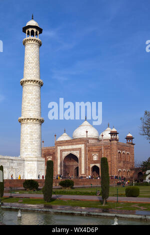 Sur le territoire de la mosquée Taj Mahal, Indiaia Banque D'Images