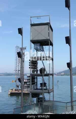 Im Innenraum des théâtres en plein air-der Bregenzer Seefestspiele am Bodensee Banque D'Images