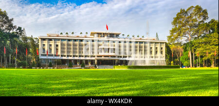 Palais de l'indépendance à Ho Chi Minh City, Vietnam. Panorama Banque D'Images