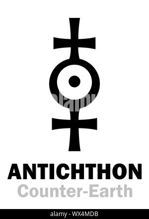 L'ASTROLOGIE : Signe de Antichthon (Counter-Earth) Banque D'Images