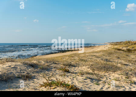 La Granja beach situé dans le sud de Porto Banque D'Images