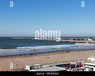 La plage de Playa Grande à Mar del Plata, province de Buenos Aires, Argentine Banque D'Images