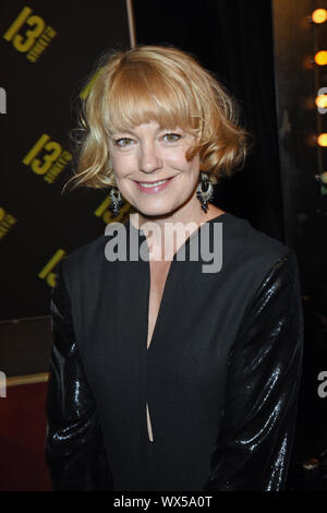 Munich, Allemagne. 16 Sep, 2019. L'actrice Elke Winkens vient à la performance de la série TV 'Prost Mortem - La dernière ronde' dans le théâtre rationnelle. Credit : Ursula Düren/dpa/Alamy Live News Banque D'Images