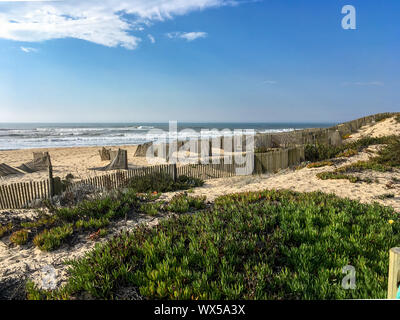 La Granja beach situé dans le sud de Porto entre Vila Nova de Gaia et Espinho Banque D'Images