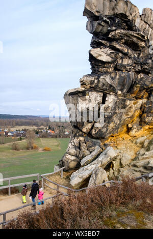 Photos du Mur du diable dans les montagnes du Harz Banque D'Images