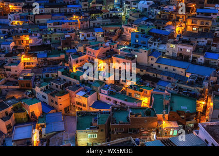 Gamcheon busan culture village nuit Banque D'Images