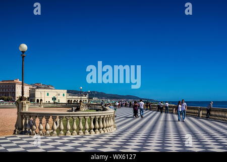 Livourne, promenade le long de la rive Banque D'Images