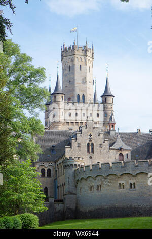 L'extérieur du château de Marienburg, près de Hanovre, Allemagne Banque D'Images