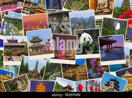 Collage d'images de la Chine (mes photos) - Voyage d'arrière-plan Banque D'Images