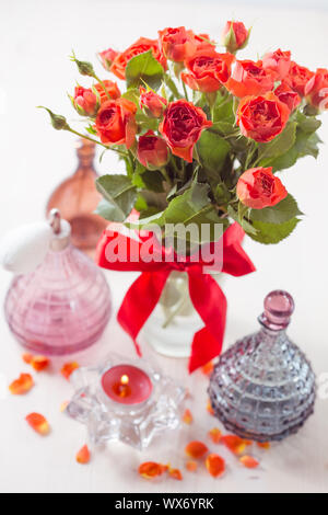Roses orange Banque D'Images