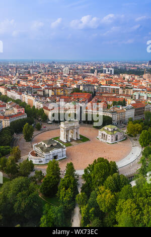 L'Arc de la paix à Milan Italie Banque D'Images