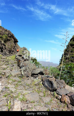 Sentier de randonnée magnifique sur La Gomera Banque D'Images