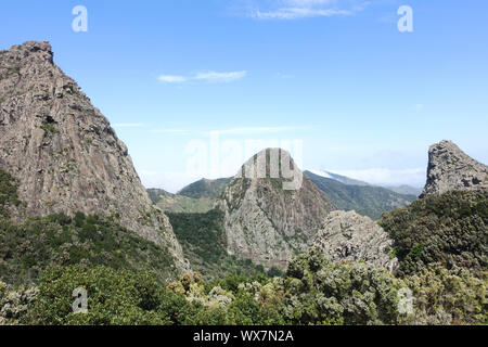 Los Roques monument naturel sur l'île des Canaries La Gomera Banque D'Images