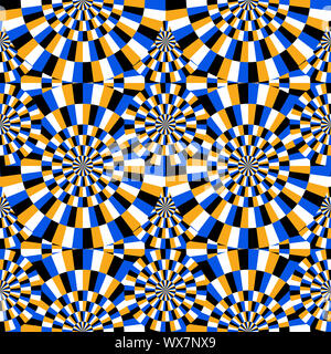 Illusion d'optique des cercles en mouvement Banque D'Images