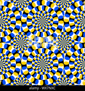 Illusion d'optique des cercles en mouvement Banque D'Images