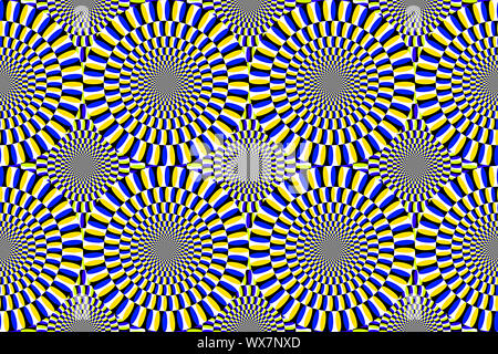 Illusion d'optique des cercles en mouvement Banque D'Images