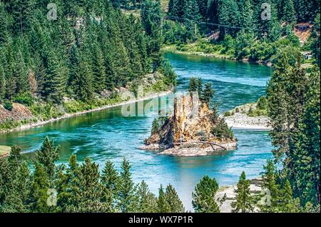 Vue sur le paysage autour de kootenai river national park montana Banque D'Images