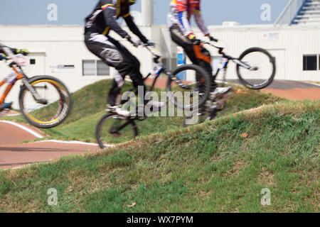 La piste de BMX à Rock Hill en Caroline du Sud Banque D'Images