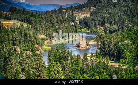 Vue sur le paysage autour de kootenai river national park montana Banque D'Images