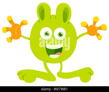 Fantaisie vert mignon personnage Banque D'Images