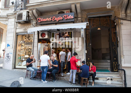 Dans le kebab de Galata Istanbul Banque D'Images