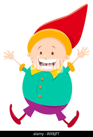 Heureux ou gnome illustration cartoon nain Banque D'Images