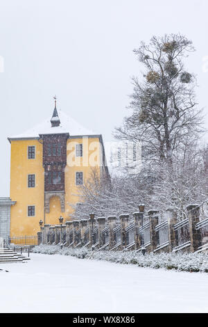 Ballenstedt Harz Château et théâtre en hiver Banque D'Images