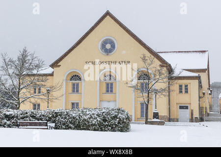 Ballenstedt Harz Château et théâtre en hiver Banque D'Images