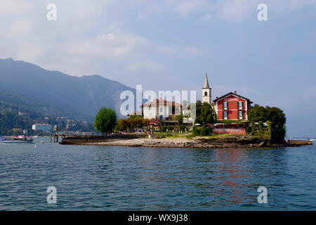 Isola dei Pescatori, Lake Maggiore, Piémont, Italie. Banque D'Images