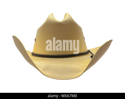 Cowboy Hat Vue avant Découper sur blanc. Banque D'Images