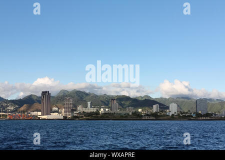 Paysage côtier Honolulu Banque D'Images